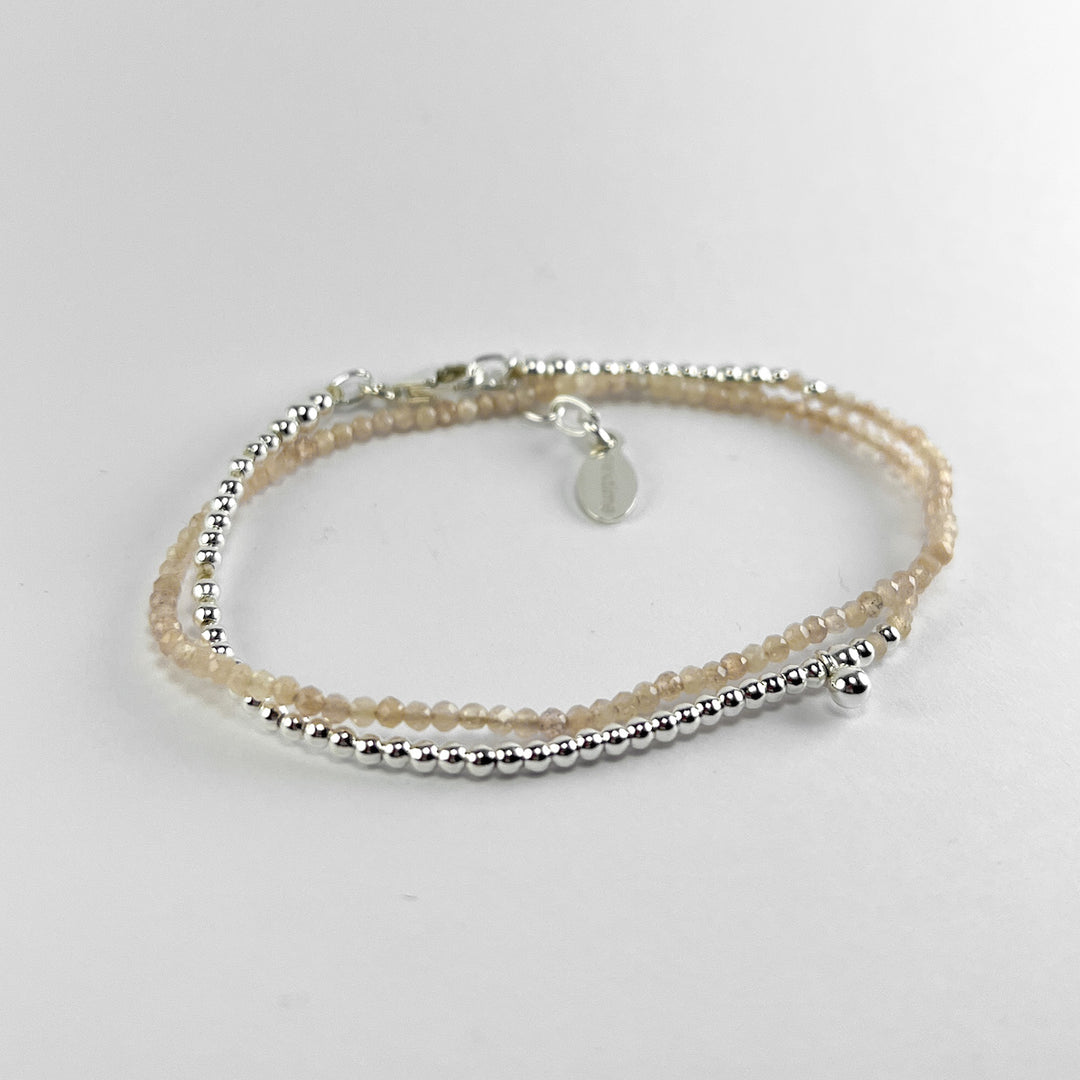 Bracelet Lily 2T pierres semi-précieuses