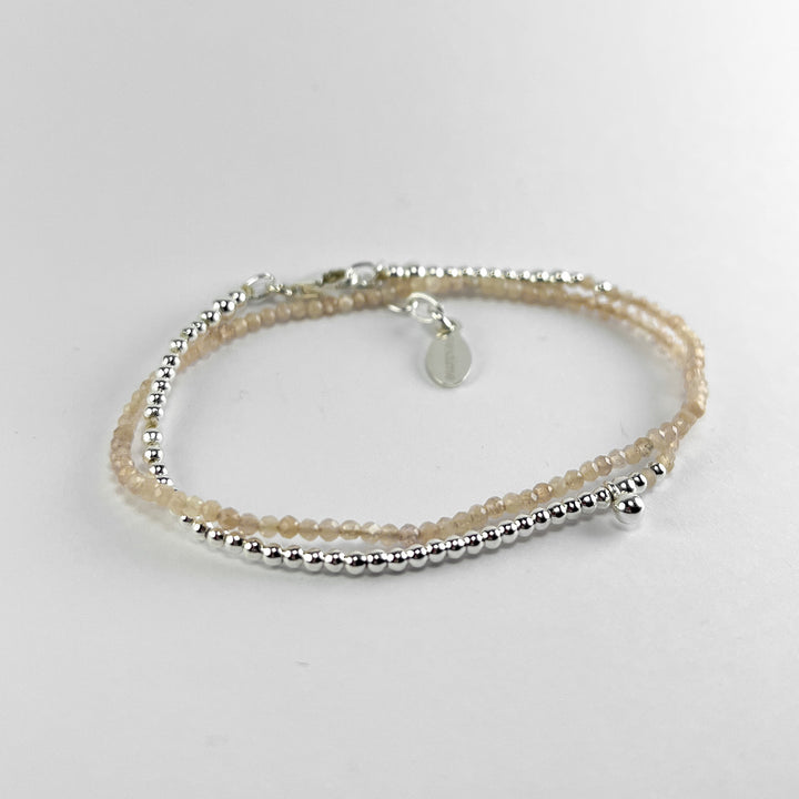 Bracelet Lily 2T pierres semi-précieuses
