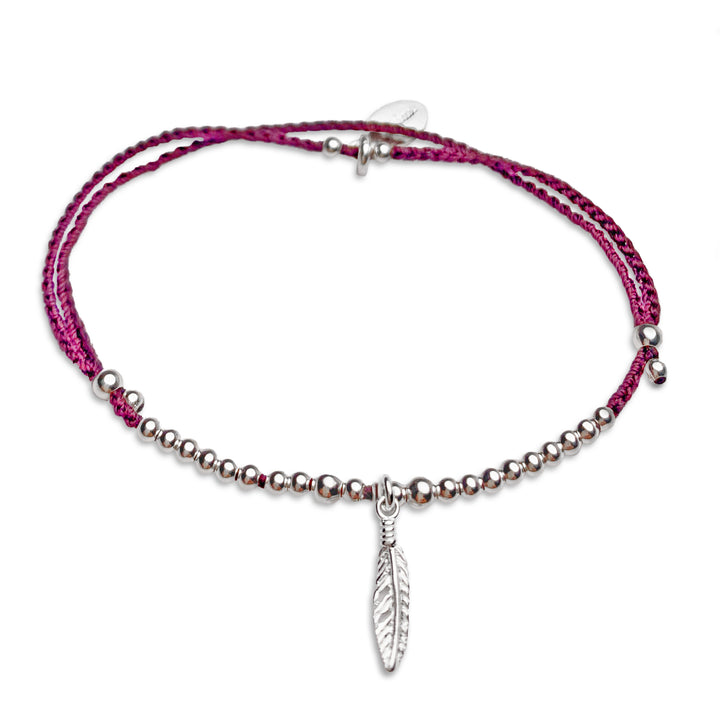Bracelet Lily pendentif plume