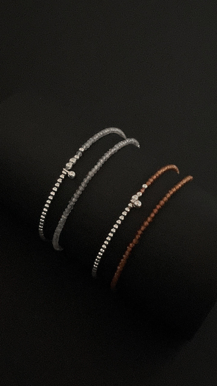 Bracelet Lily 2T pierres semi-précieuses