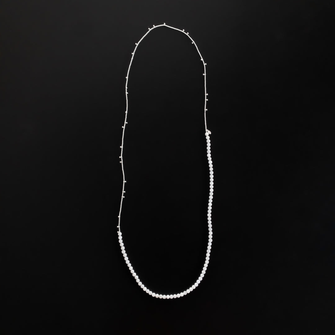 Sautoir Lily gemmes et perles argent 925