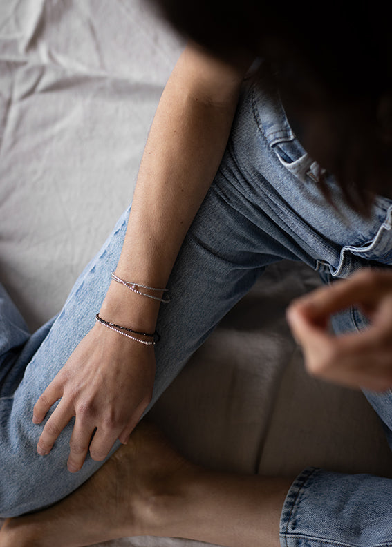 Bracelet Lily 2T pierres semi-précieuses