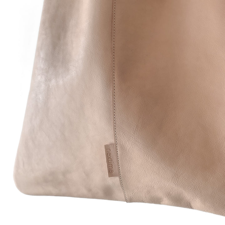 Tote-bag en cuir naturel